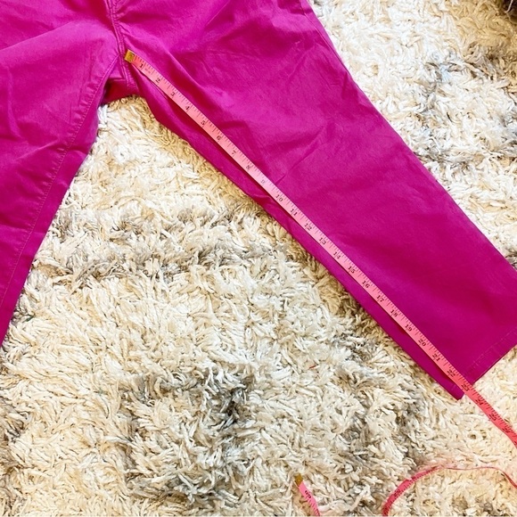 NWTs LOFT | Dark Pink Modern Cotton Blend Crop Pants Size 28/6 - Picture 9 of 9